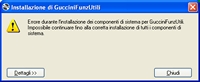 Installazione componenti base: errori