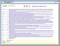 ACL Adjective Check List | Paolo Guccini