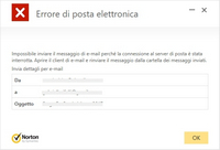 Paolo Guccini Norton Symantec errore Impossibile inviare mail perché la connessione al server di posta è stata interrotta